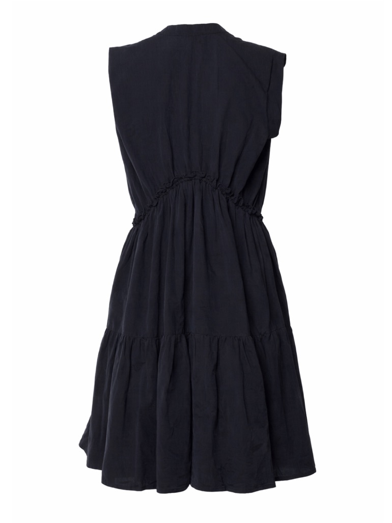 Nackiye Linen Cotton Dress Size Smocked Waist Sleeveless V Neck Ruffle Hem Us 4 — image 4 of 6